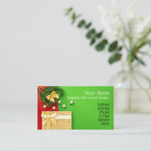 Carte De Visite Conception de Noël (Debout devant)