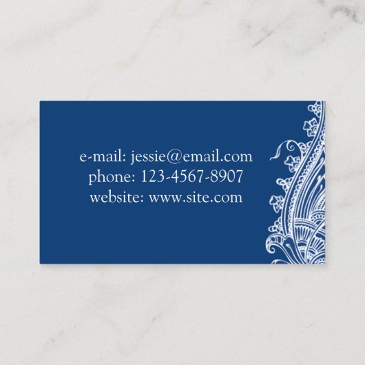 Carte De Visite Conception de Paisley (Dos)