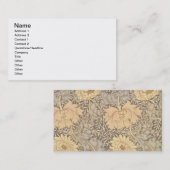 Carte De Visite Conception de papier peint de "chrysanthème", 1876 (Devant / Derrière)