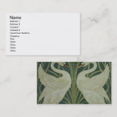 Carte De Visite Conception de papier peint de "cygne, de (Devant / Derrière)