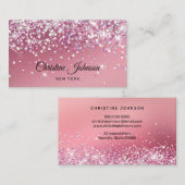 Carte De Visite conception de parties scintillant fausse (Devant / Derrière)