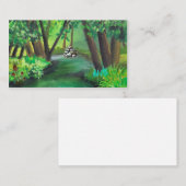 Carte De Visite Conception de Paysage de Nature Peinte (Devant / Derrière)