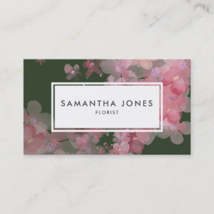 Carte De Visite Conception de paysage floral rose moderne fleurist