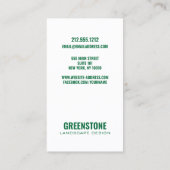 Carte De Visite Conception de paysages de topographie moderne (Dos)