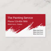 Carte De Visite Conception de peintre professionnel (Devant)
