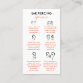 Carte De Visite Conception de perçage orange avec option de person (Dos)