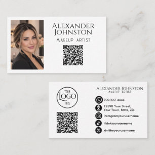 Carte De Visite Conception de photo pour artiste maquilleuse