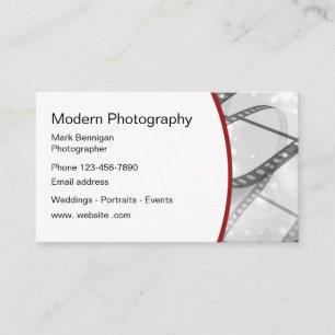 Carte De Visite Conception de photographe moderne