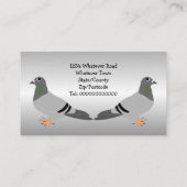 Carte De Visite Conception de pigeon personnalisée (Dos)