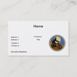 Carte De Visite conception de pignon de chaîne de vélo tout terrai