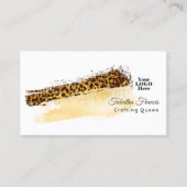 Carte De Visite Conception de pinceaux de Leopard d'Afrique (Devant)