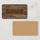 Carte De Visite Conception de plancher en bois de menuiserie profe (Devant / Derrière)