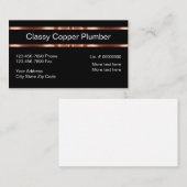 Carte De Visite Conception de plombier en cuivre classique (Devant / Derrière)