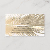 Carte De Visite Conception de plume de paillettes de scintillement (Dos)