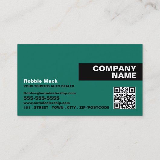 Carte De Visite Conception de poignée de main, concessionnaire aut (Dos)