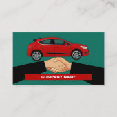 Carte De Visite Conception de poignée de main, concessionnaire aut (Devant)