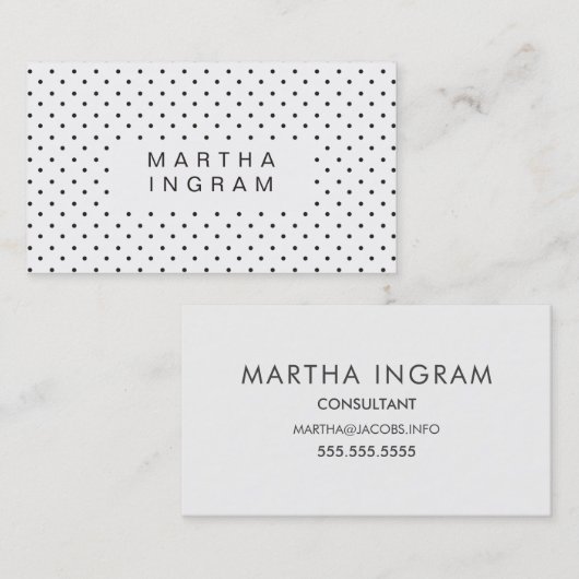 Carte De Visite Conception de points Polka moderne (Devant / Derrière)