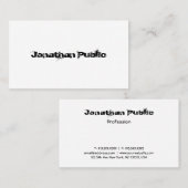 Carte De Visite Conception de police artistique moderne Profession (Devant / Derrière)