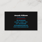 Carte De Visite Conception de polices funky, style rétro (Dos)