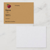 Carte De Visite CONCEPTION DE pommes d'entreprise (Devant / Derrière)