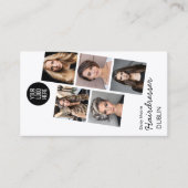 Carte De Visite Conception de portfolio photo pour coiffeur coiffe (Devant)
