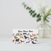 Carte De Visite Conception de pure race mignonne de papier peint (Debout devant)