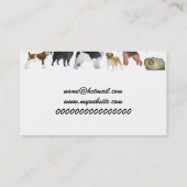 Carte De Visite Conception de pure race mignonne de papier peint (Dos)