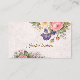 Carte De Visite Conception de rose florale personnalisée vintage r