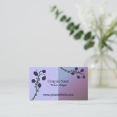 Carte De Visite Conception de rose violette à deux tons (Debout devant)