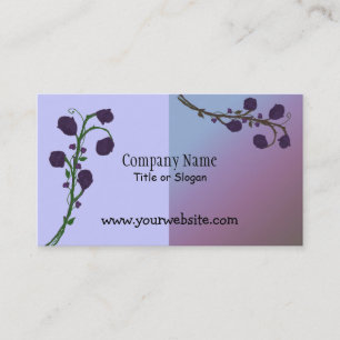 Carte De Visite Conception de rose violette à deux tons