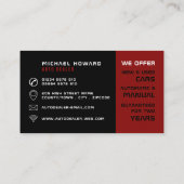 Carte De Visite Conception de roues automobiles, concessionnaire a (Dos)