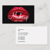 Carte De Visite Conception de rouge à lèvres de maquilleur (Devant / Derrière)