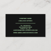 Carte De Visite Conception de sac de médicaments, EMT, publicité p (Dos)