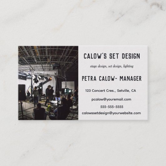 Carte De Visite Conception de scène et de jeu modifiable (Devant)