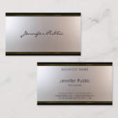 Carte De Visite Conception de script attrayante Design moderne Gla (Devant / Derrière)