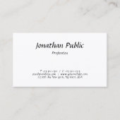 Carte De Visite Conception de script tendance simple chic moderne (Devant)