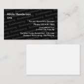 Carte De Visite Conception de service de comptable fiscal (Devant / Derrière)
