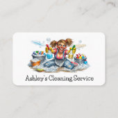Carte De Visite Conception de service de nettoyage professionnel (Dos)