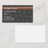 Carte De Visite Conception de service de plomberie (Devant / Derrière)