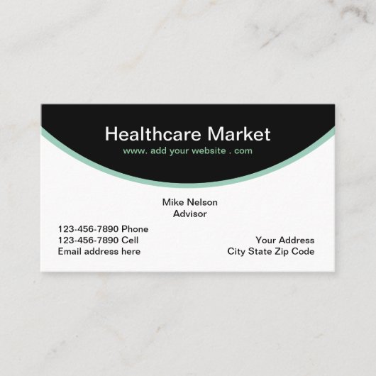 Carte De Visite Conception de services de soins de santé (Devant)