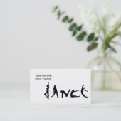 Carte De Visite Conception de silhouette de danse de danse (Debout devant)