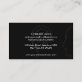 Carte De Visite Conception de silhouette de tête entrelacée (Dos)