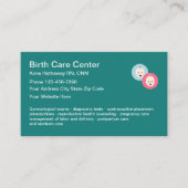 Carte De Visite Conception de soin de naissance de sage-femme (Devant)