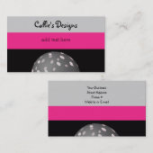 Carte De Visite Conception de sphère rose noir et gris Cool (Devant / Derrière)