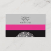 Carte De Visite Conception de sphère rose noir et gris Cool (Dos)
