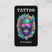 Carte De Visite Conception de studio de tatouage moderne Style de (Devant)