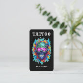 Carte De Visite Conception de studio de tatouage moderne Style de (Debout devant)