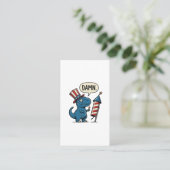 Carte De Visite Conception de T-shirt de feu d'artifice de T-Rex p (Debout devant)