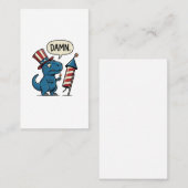 Carte De Visite Conception de T-shirt de feu d'artifice de T-Rex p (Devant / Derrière)