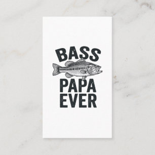 Carte De Visite Conception de T-shirt Papa de pêche vintage Bass P